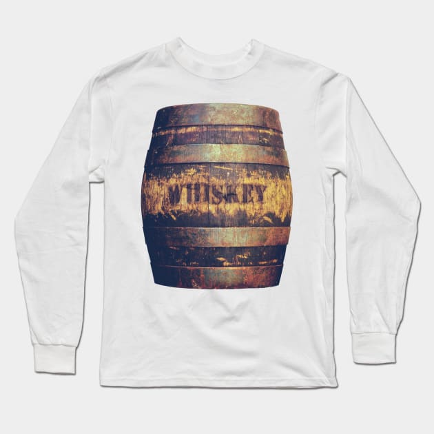 Rustic American Whiskey Barrel Long Sleeve T-Shirt by mrdoomits